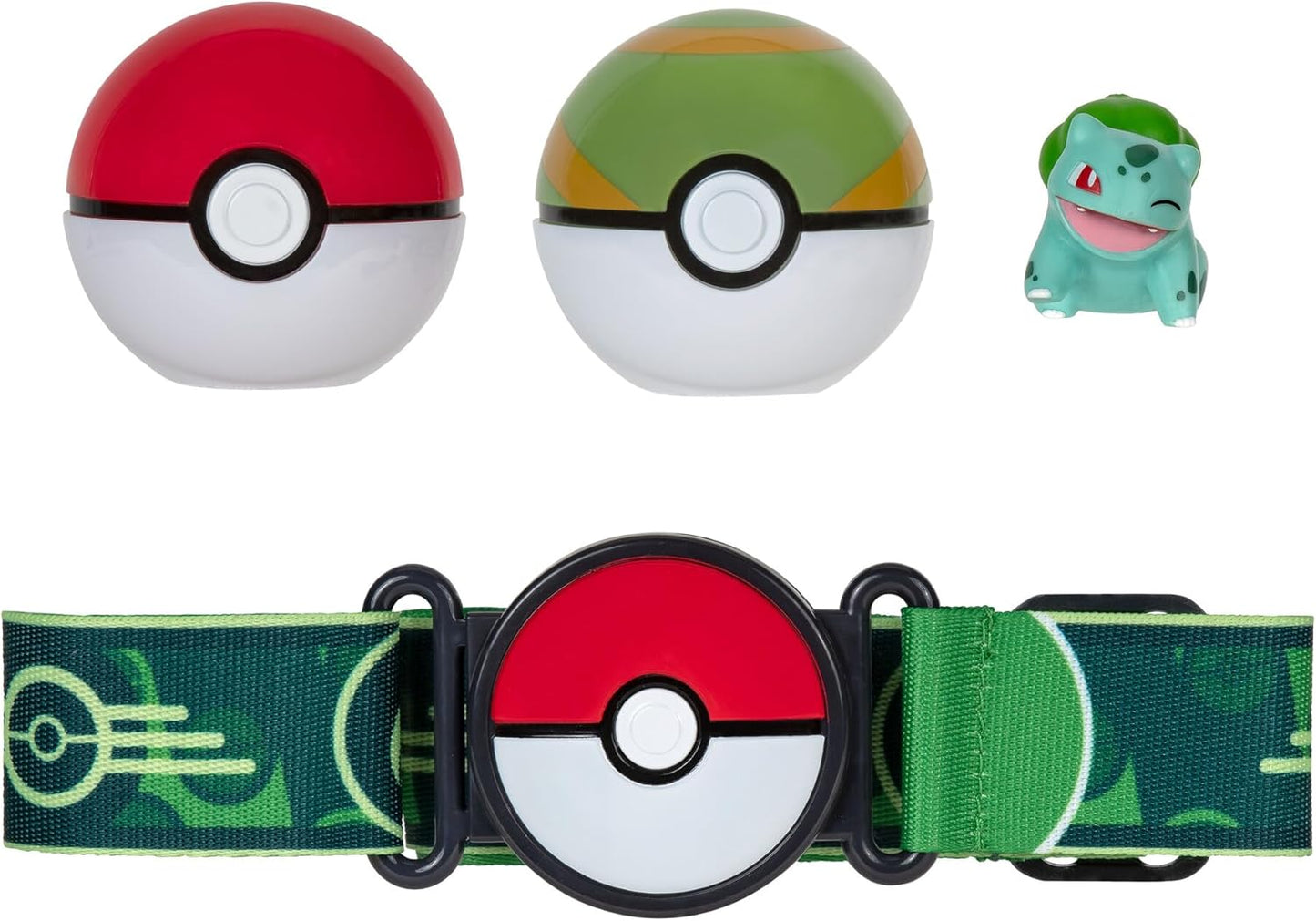 Pokémon Set-2-Inch Bulbasaur Battle Figure with Clip ‘N’ Go with Nest Ball and Pokéball Accessories