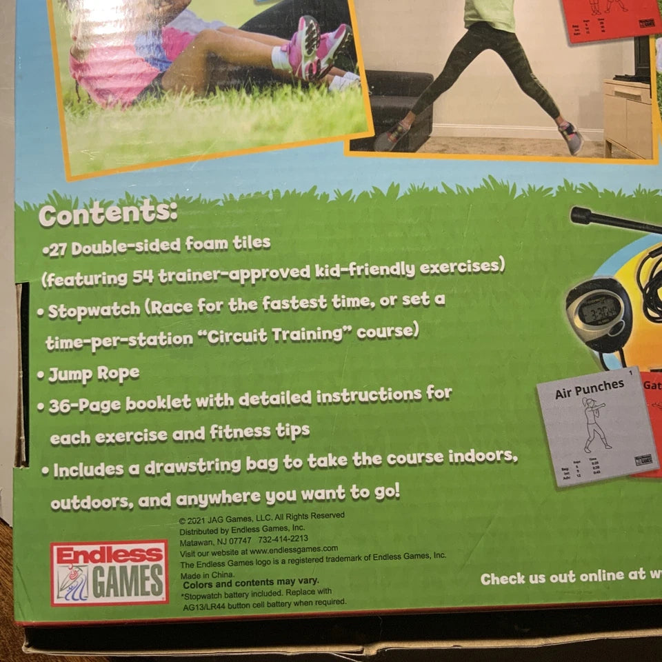 Obstacle Course in A Box Indoor & Outdoor Family Game with 54 Fun Physical Challenges | Active Play Game for Kids, Teens & Adults