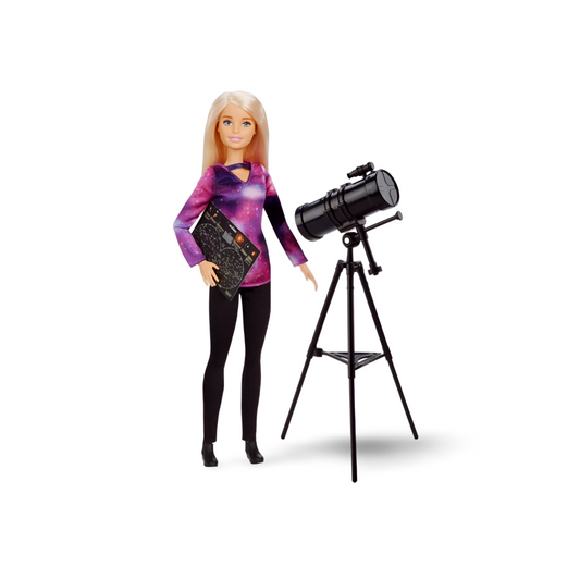 BarbieAstrophysicist Doll, Blonde with Telescope and Star Map, Inspired by National Geographic