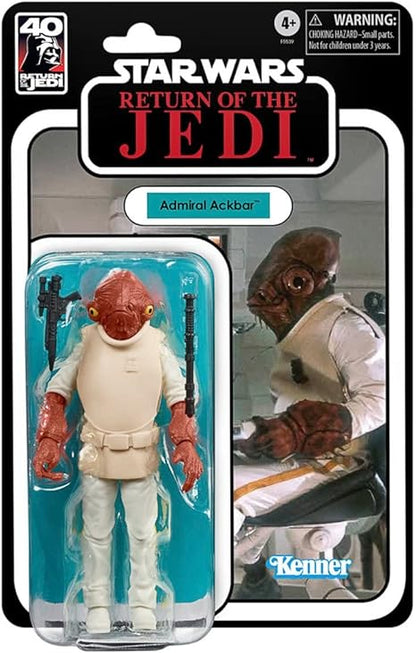 Star Wars The Black Series Admiral Ackbar, 40th Anniversary Return of The Jedi 6-Inch Collectible Action Figure, Ages 4 and Up (F5539)