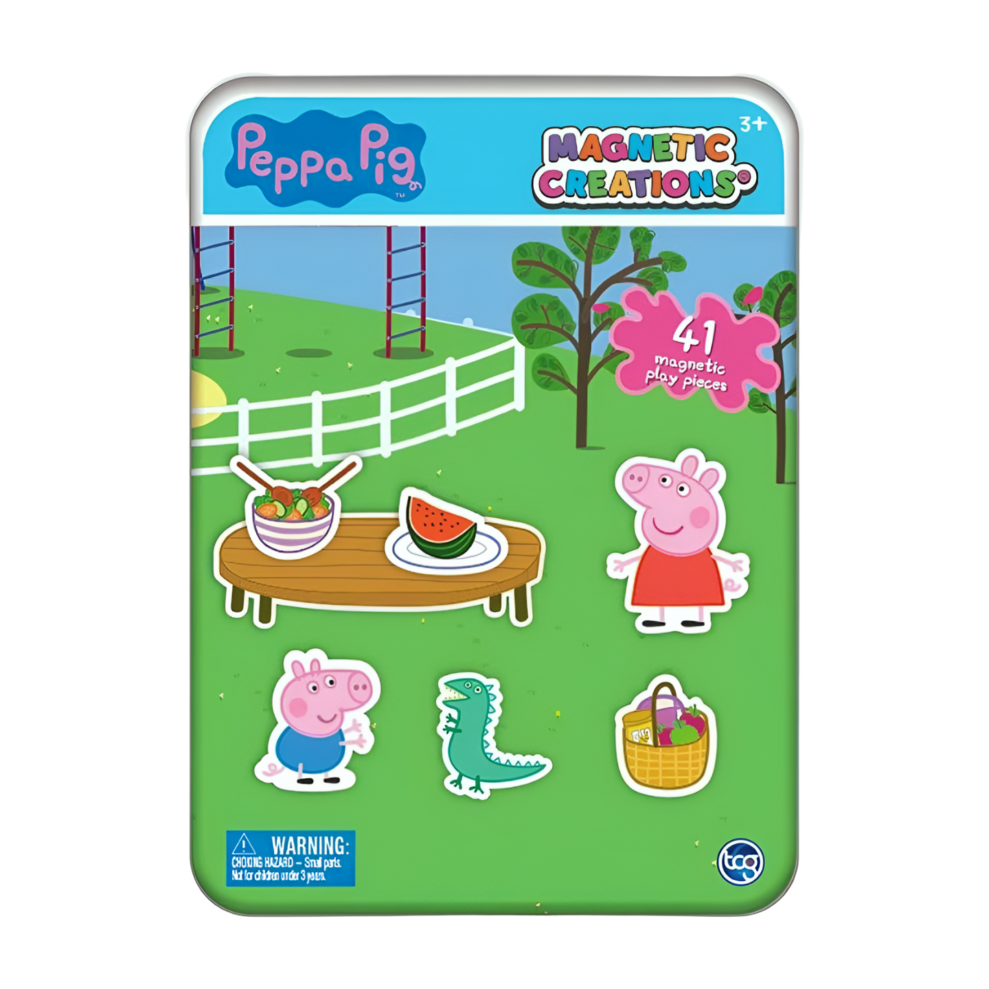 Peppa Pig - Magnetic Creations Tin - Dress Up Play Set - Includes 2 Sheets of Mix & Match Dress Up Magnets with Storage Tin. Great Travel Activity for Kids and Toddlers!