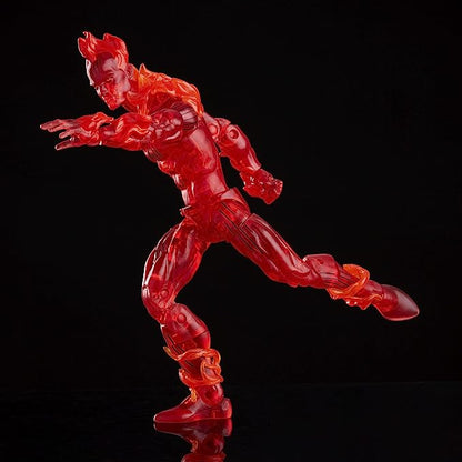 Marvel Hasbro Legends Series Retro Fantastic Four The Human Torch 6-inch Action Figure Toy, Includes 5 Accessories