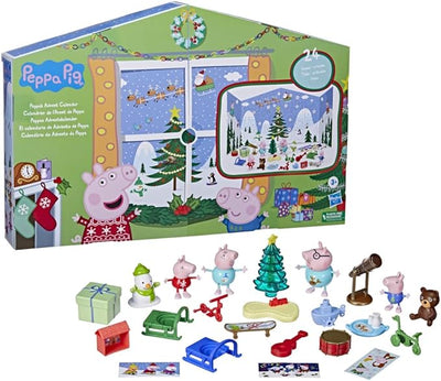 Peppa Pig Peppa’s Advent Calendar Toy, 45 x 91 Cm (Open); 24 Items Include 4 Holiday Family Figures; Ages 3 and Up