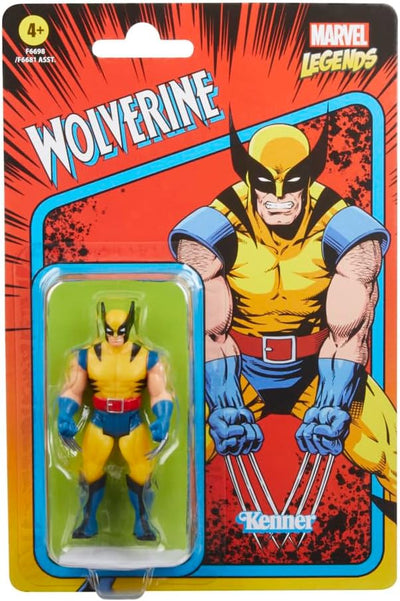 Marvel Legends Series Retro 375 Collection Wolverine 3.75-Inch Collectible Action Figure, Toys for Ages 4 and Up