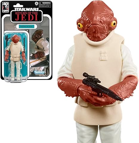 Star Wars The Black Series Admiral Ackbar, 40th Anniversary Return of The Jedi 6-Inch Collectible Action Figure, Ages 4 and Up (F5539)