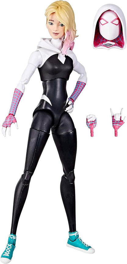 Marvel Legends Series Spider-Man Across The Spider-Verse Spider-Gwen 6-Inch Action Figure Toy, 4 Accessories