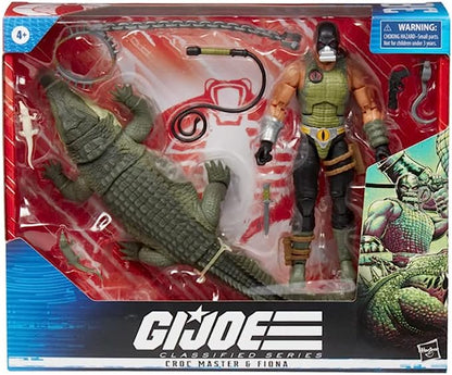 G.I. Joe Classified Series Croc Master & Fiona Action Figures 38 Collectible Premium Toys With Accessories 6-Inch-Scale Custom Package Art