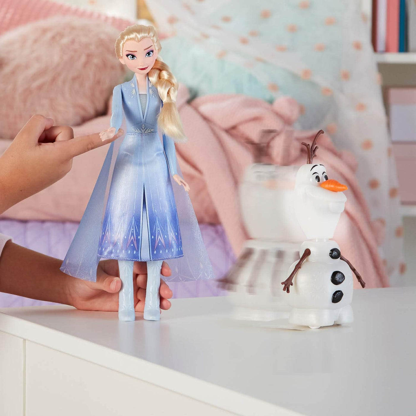 Disney Frozen Talk and Glow Olaf and Elsa Dolls, Remote Control Elsa Activates Talking, Dancing, Glowing Olaf, Inspired 2 Movie - Toy for Kids Ages 3 and Up