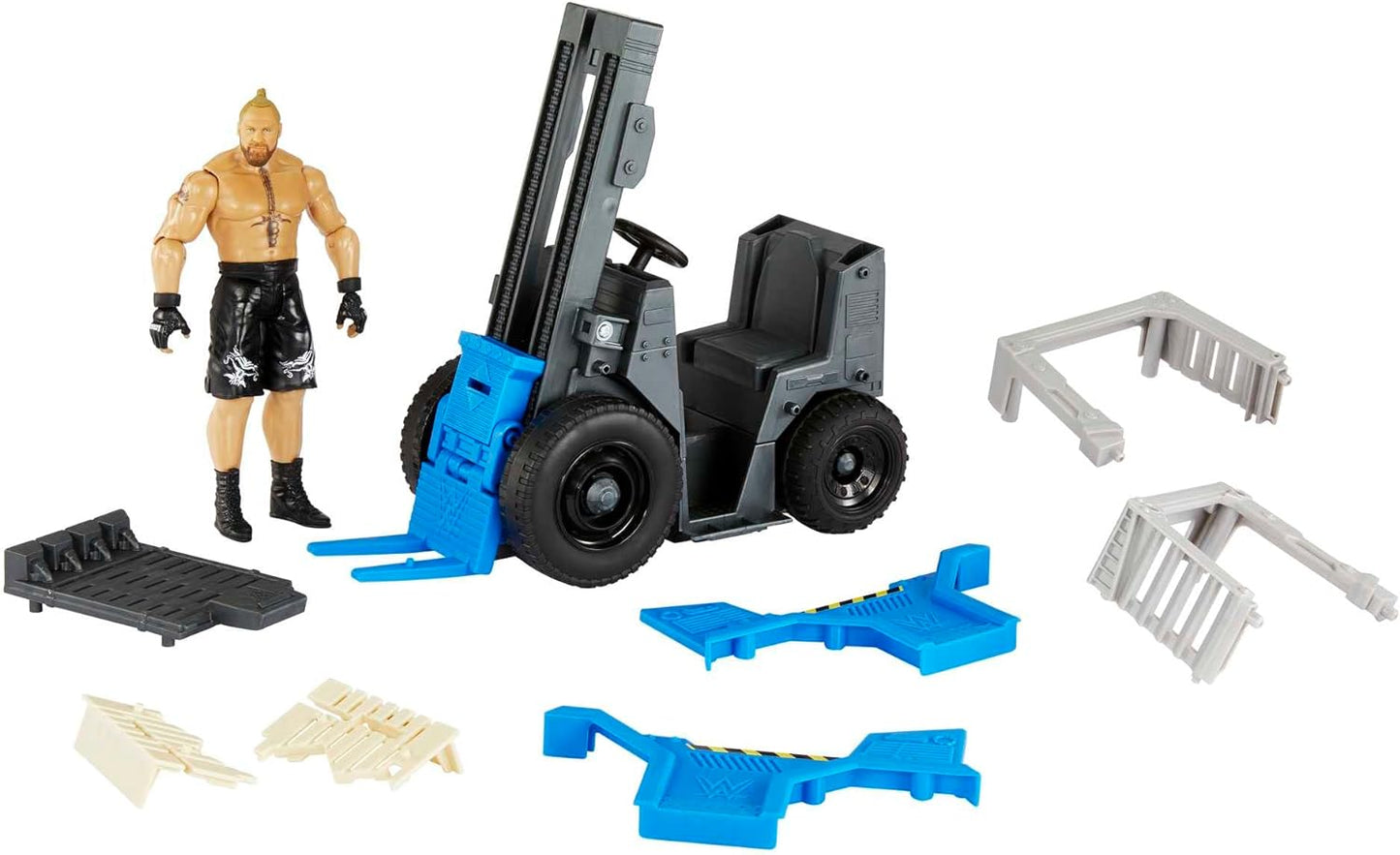 Mattel WWE Slam 'N Stack Forklift Wrekkin Vehicle Breakaway Forklift with Mattel WWE Brock Lesnar, for 6-Inch Action Figure