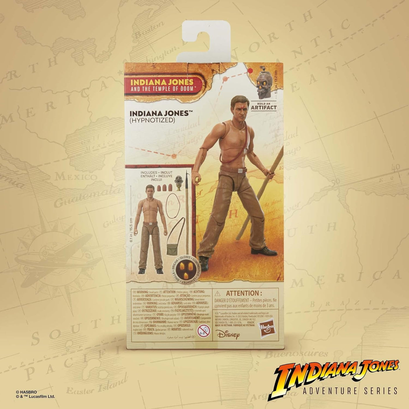 Indiana Jones and The Temple of Doom Adventure Series (Hypnotized) Action Figure, 6-inch Action Figures, Ages 4 and up