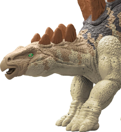 Mattel Jurassic World Strike Attack Tuojiangosaurus Dinosaur Toy with Single Strike Action, Movable Joints, Action Figure with Physical & Digital Play