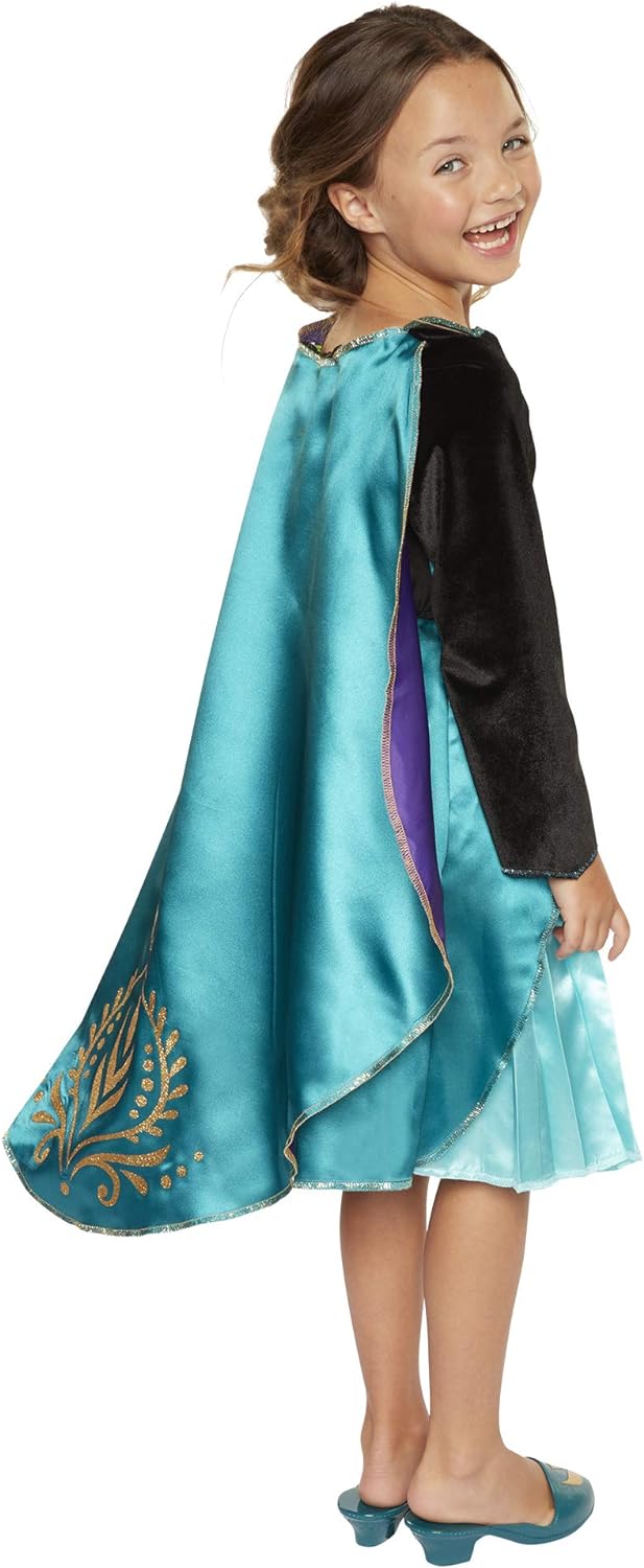 Frozen Disney 2 Queen Anna Dress - Outfit Fits Sizes 4-6X - Costume for Girls Ages 3+