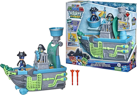 PJ Masks Sky Pirate Battleship Preschool Toy, Vehicle Playset with 2 Action Figures for Kids Ages 3 and Up Multicolor F36655L0