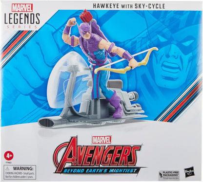 Marvel Legends Series Hawkeye with Sky-Cycle Avengers 60th Anniversary Collectible 6-Inch Action Figure and Vehicle