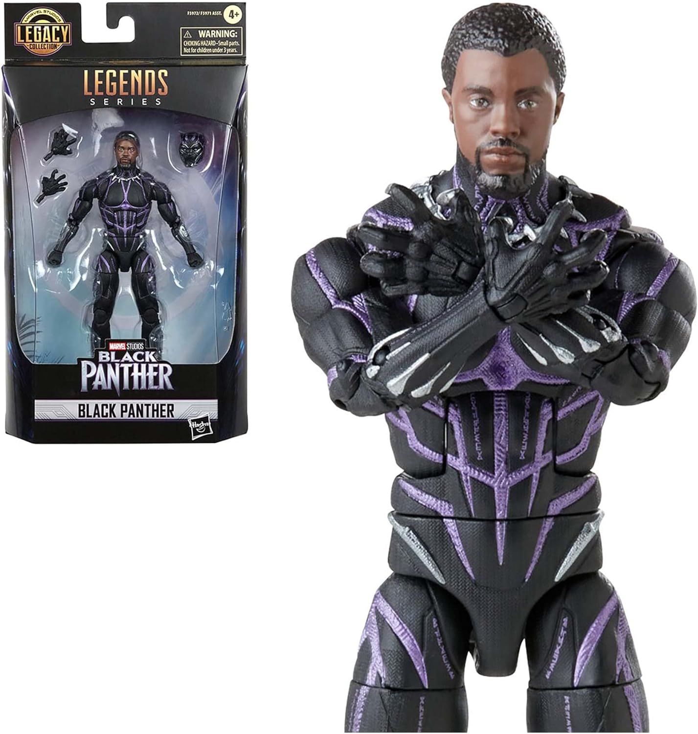 Marvel Legends Series Black Panther Legacy Collection Black Panther 6-inch Action Figure Collectible Toy, 3 Accessories