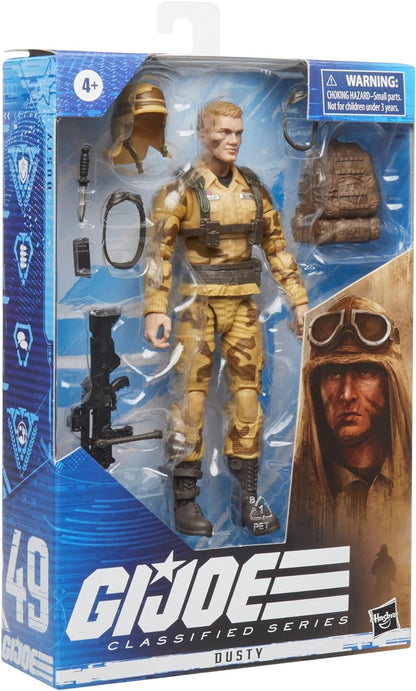 G.I. Joe Classified Series Dusty Action Figure 49 Collectible Premium Toys with Multiple Accessories 6-Inch-Scale with Custom Package Art