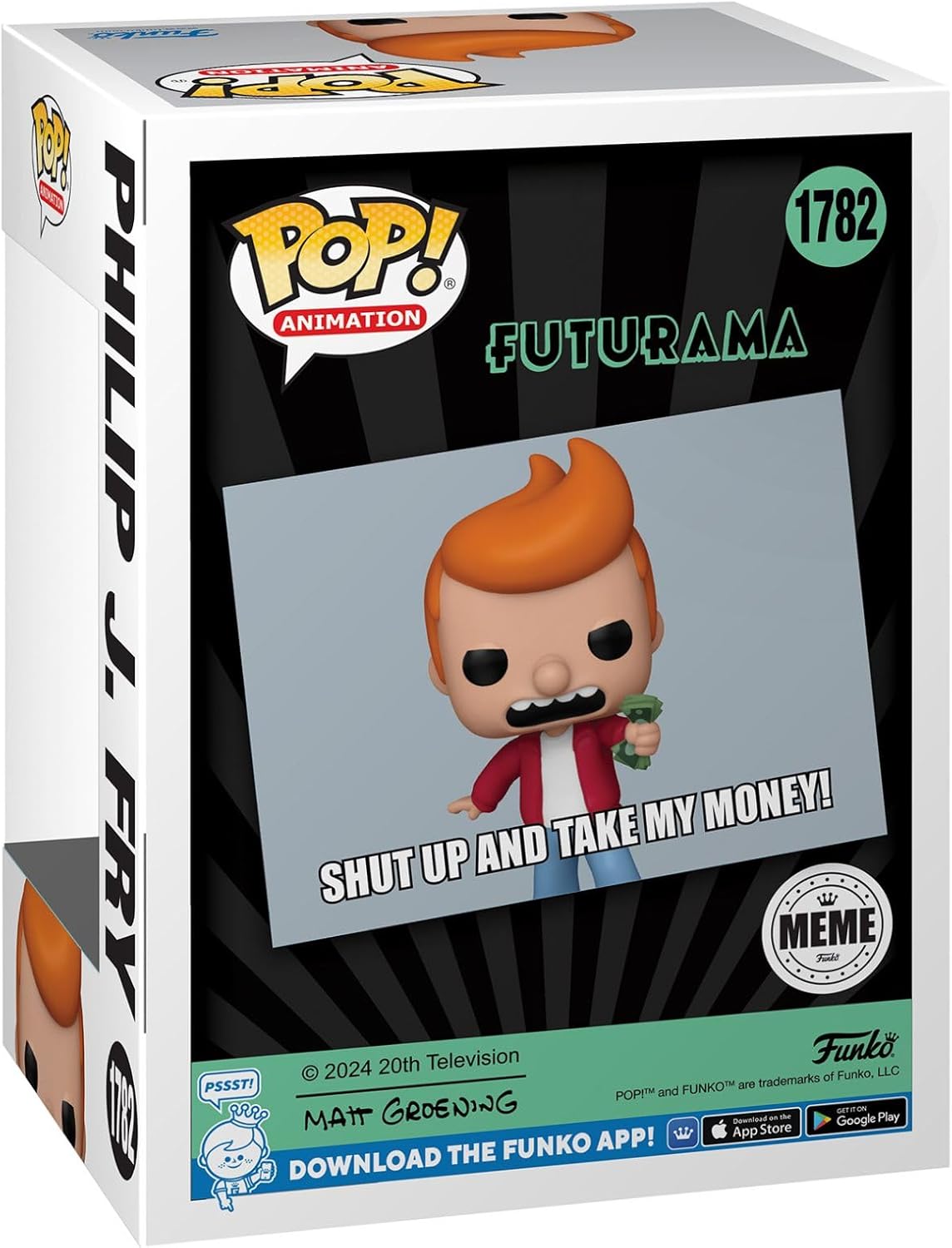 Funko Pop! Vinyl Fig. Futurama Philip J. Fry Meme EE Exclusive- Unique Funko Figure