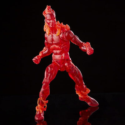 Marvel Hasbro Legends Series Retro Fantastic Four The Human Torch 6-inch Action Figure Toy, Includes 5 Accessories