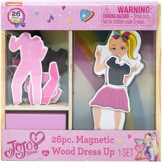 TCG Toys JoJo Siwa - 26 Piece Magnetic Wood Dress Up