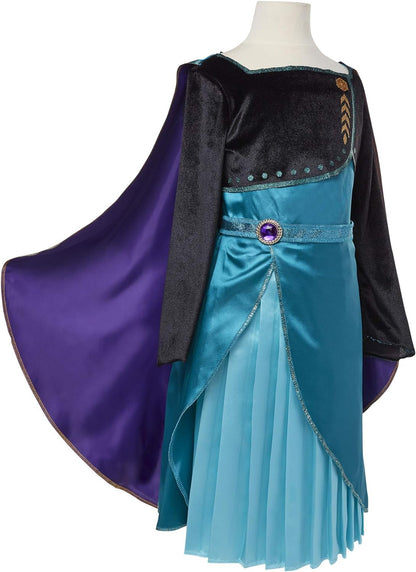 Frozen Disney 2 Queen Anna Dress - Outfit Fits Sizes 4-6X - Costume for Girls Ages 3+