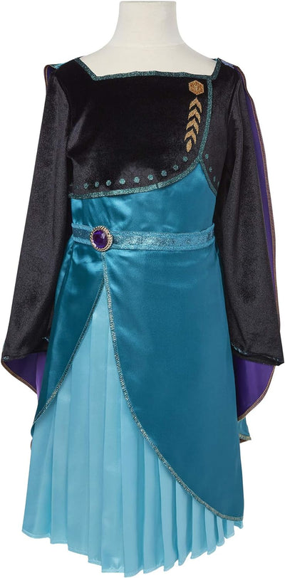 Frozen Disney 2 Queen Anna Dress - Outfit Fits Sizes 4-6X - Costume for Girls Ages 3+