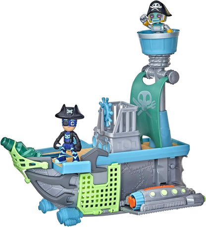 PJ Masks Sky Pirate Battleship Preschool Toy, Vehicle Playset with 2 Action Figures for Kids Ages 3 and Up Multicolor F36655L0