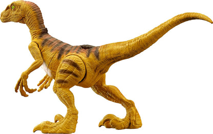 Mattel Jurassic World Strike Attack Velociraptor Dinosaur Toy with Single Strike Action, Movable Joints, Action Figure Gift with Physical & Digital Play