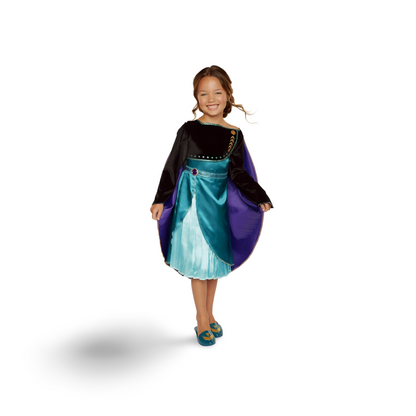 Frozen Disney 2 Queen Anna Dress - Outfit Fits Sizes 4-6X - Costume for Girls Ages 3+