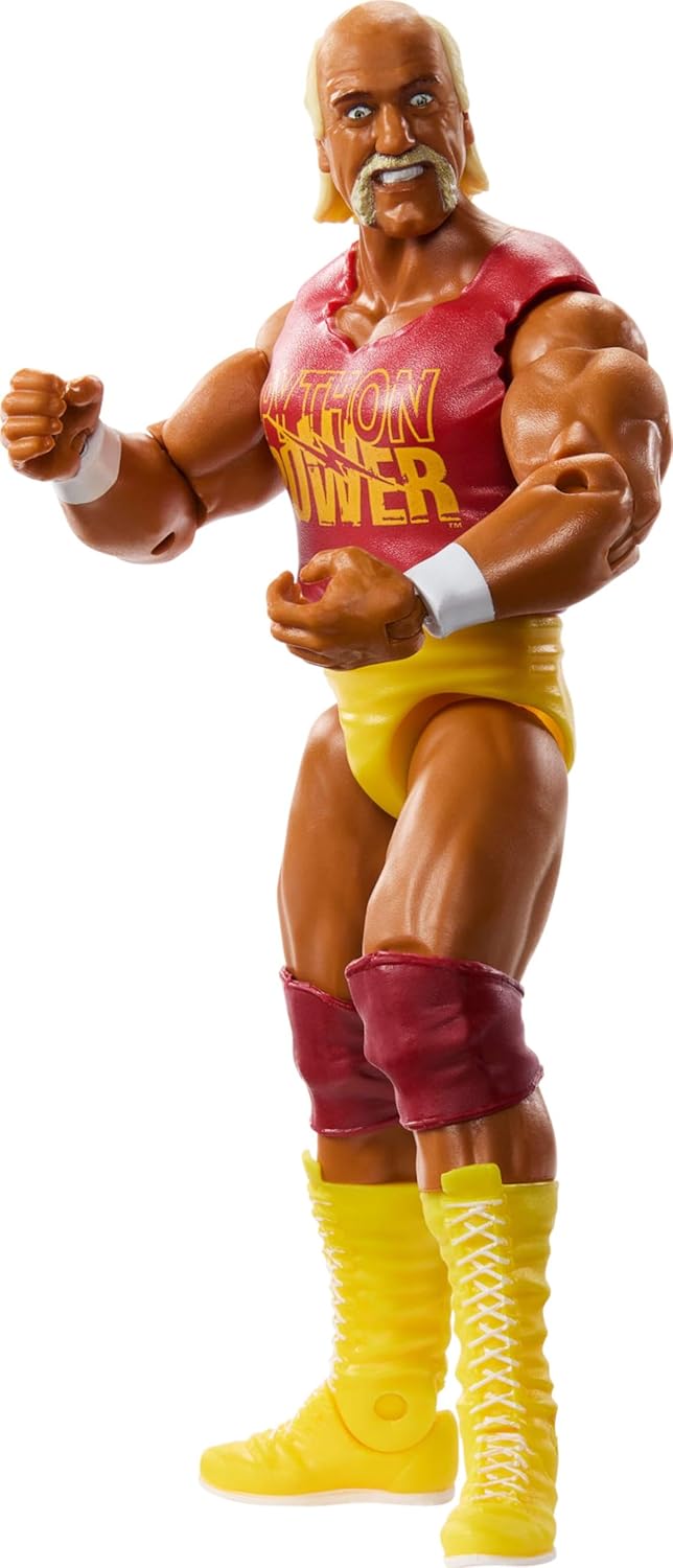 Mattel WWE Action Figure, 6-inch Collectible Hulk Hogan with 10 Articulation Points & Life-Like Look