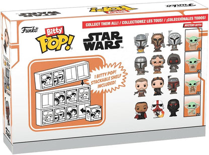 Funko Bitty POP! Mandalorian 4 Pack - The Mandalorian, Bitty POP! Kuiil, Bitty POP! Offworld Jawa, and a Mystery Bitty POP! Figure and A Surprise Mystery Mini Figure - 0.9 Inch (2.2 Cm)
