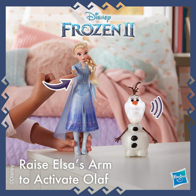 Disney Frozen Talk and Glow Olaf and Elsa Dolls, Remote Control Elsa Activates Talking, Dancing, Glowing Olaf, Inspired 2 Movie - Toy for Kids Ages 3 and Up