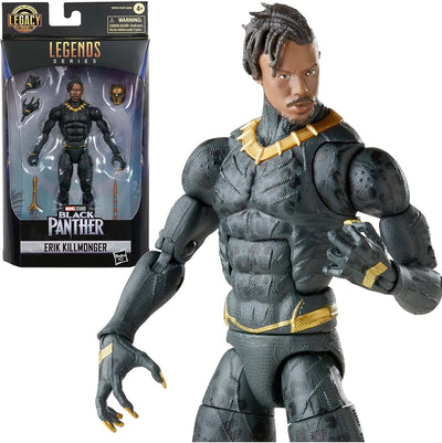 Marvel Legends Series Black Panther Legacy Collection Killmonger 6-inch Action Figure Collectible Toy, 5 Accessories