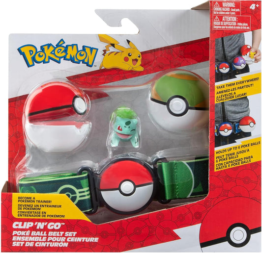 Pokémon Set-2-Inch Bulbasaur Battle Figure with Clip ‘N’ Go with Nest Ball and Pokéball Accessories