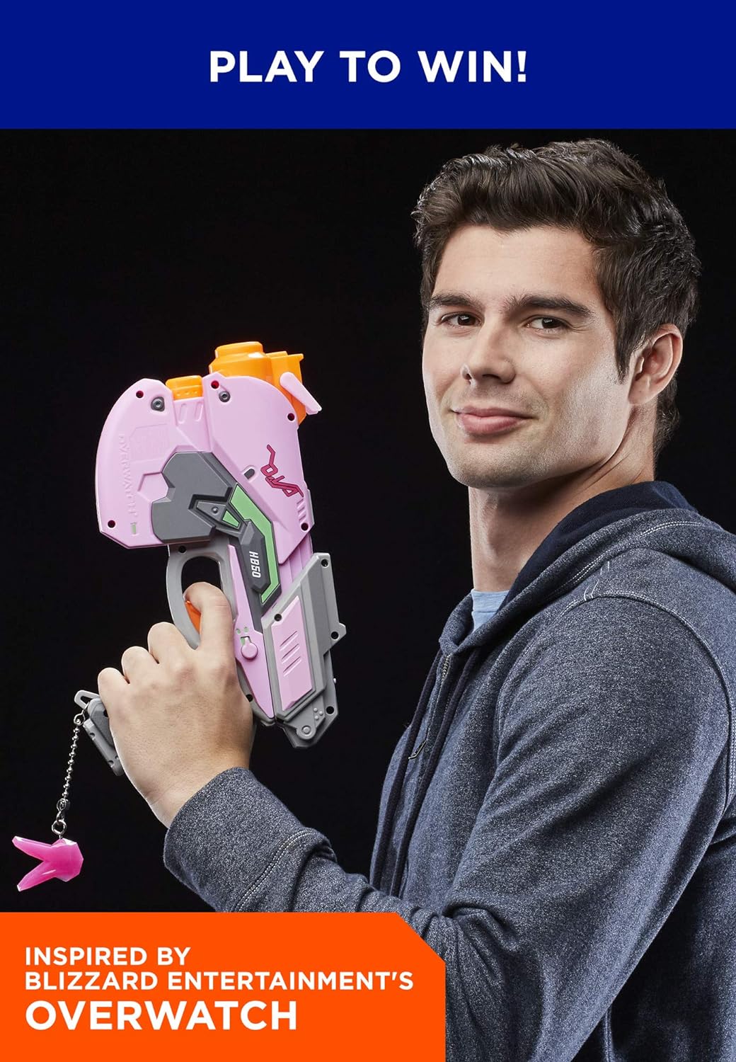 Overwatch D.Va Nerf Rival Blaster with 3 Overwatch Rival Rounds