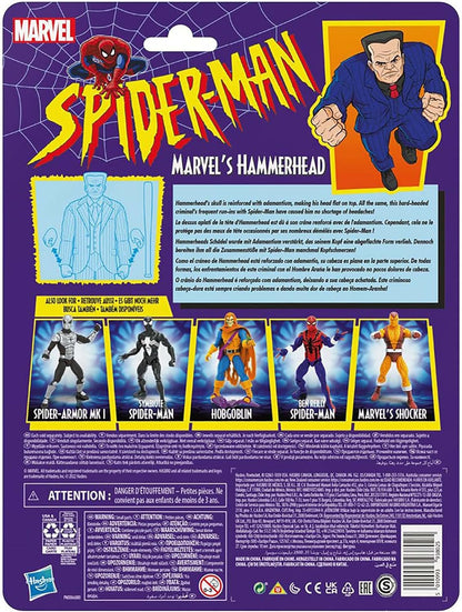 Spider-Man Marvel Legends Series 6-inch Marvel’s Hammerhead Action Figure Toy, Includes 3 Accessories: 2 Alternate Hands, 1 Baseball Bat