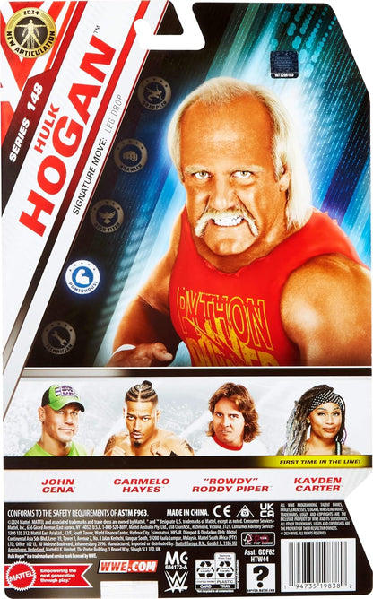 Mattel WWE Action Figure, 6-inch Collectible Hulk Hogan with 10 Articulation Points & Life-Like Look