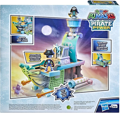 PJ Masks Sky Pirate Battleship Preschool Toy, Vehicle Playset with 2 Action Figures for Kids Ages 3 and Up Multicolor F36655L0