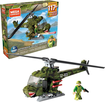 Mega Construx Copter Rescue Toy Helicopter Building Set