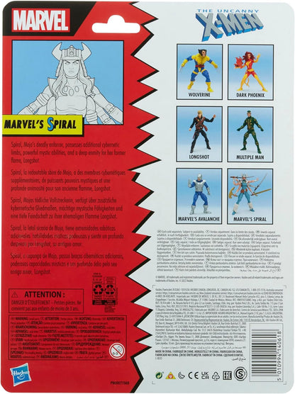 Marvel Legends Series X-Men Classic Spiral 6-inch Action Figure Toy, 4+ Years, 8 Accessories