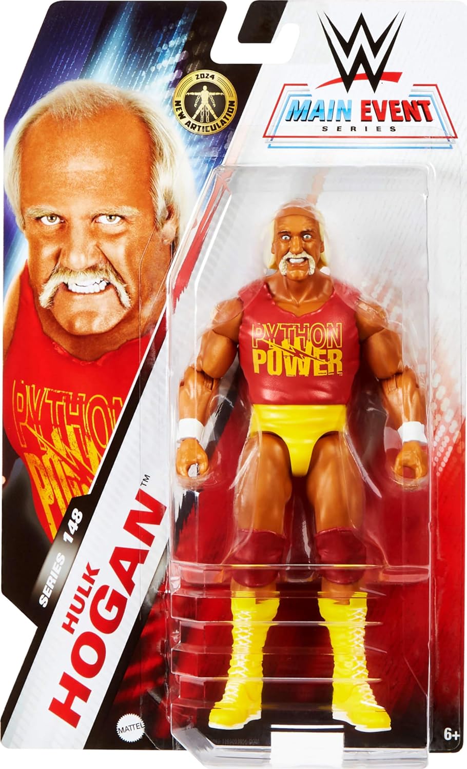 Mattel WWE Action Figure, 6-inch Collectible Hulk Hogan with 10 Articulation Points & Life-Like Look