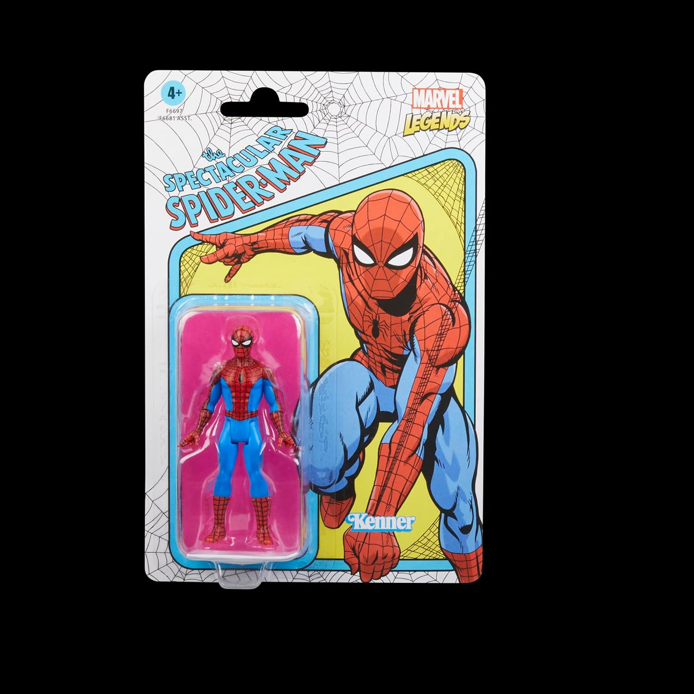 Marvel Legends Series Retro 375 Collection Spider-Man 3.75-Inch Collectible Action Figures,Toys for Ages 4 and Up