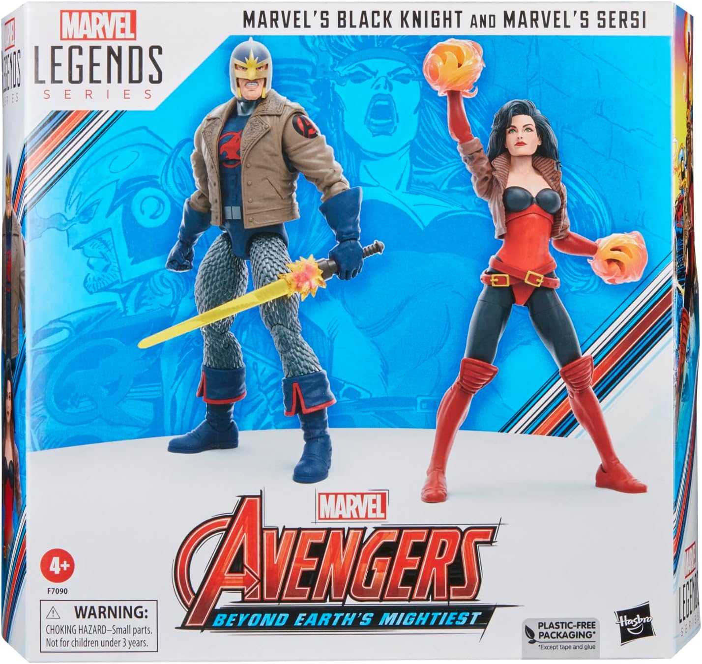 Marvel Legends Series Black Knight Sersi, Avengers 60th Anniversary Collectible 6-Inch Action Figures (Amazon Exclusive), Small