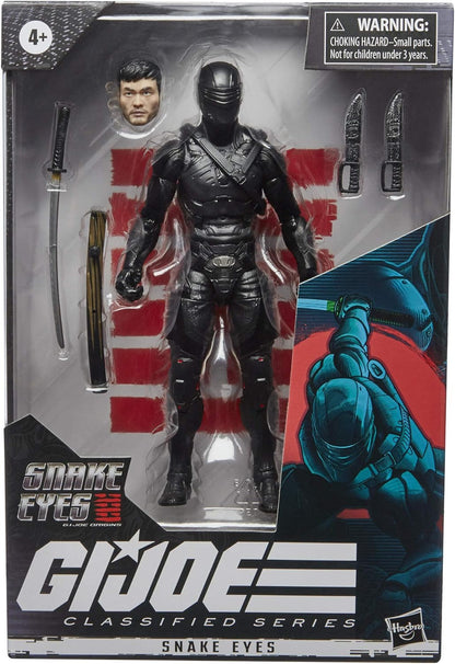 G. I. Joe Hasbro Classified Series : G.I. Joe Origins Snake Eyes Action Figure 16, Premium 6-Inch Scale Toy with Custom Package Art , Black