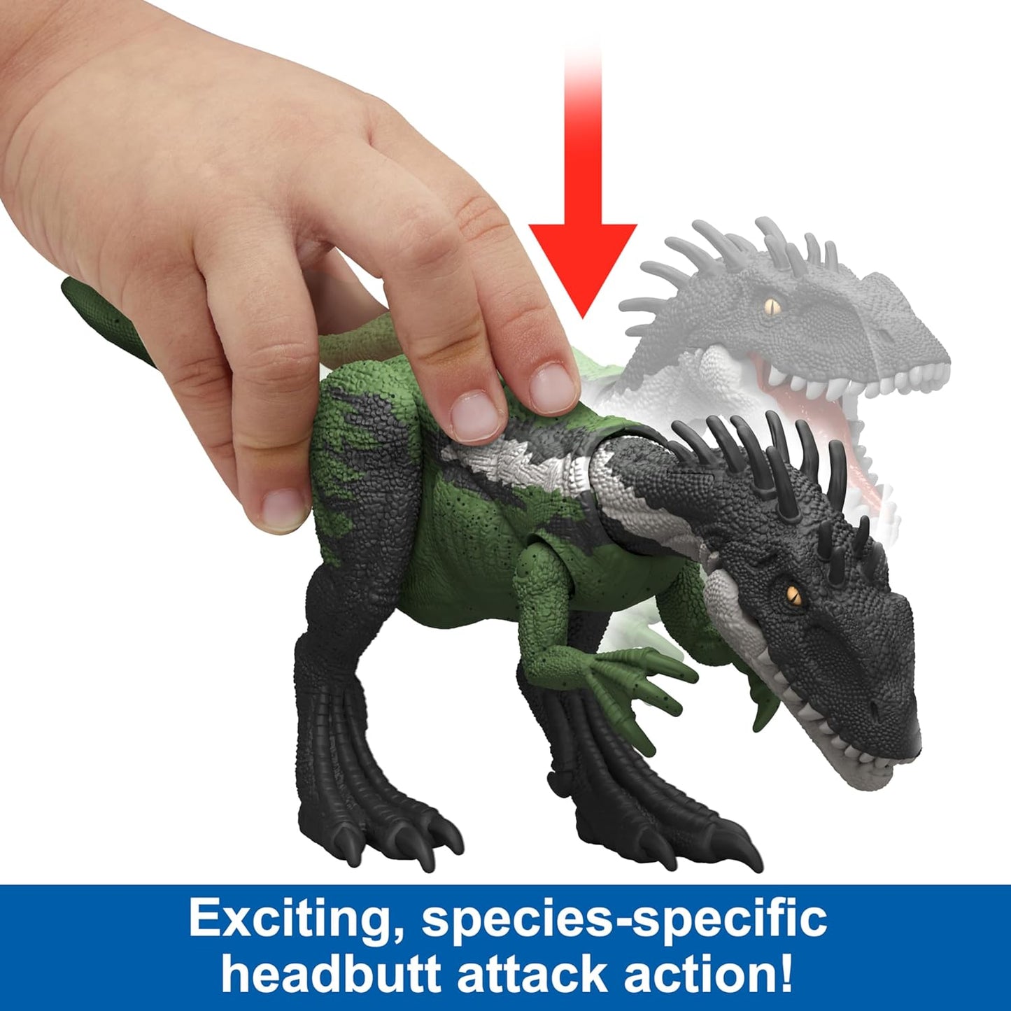 Mattel Jurassic World Strike Attack Guaibasaurus Dinosaur Toy with Single Strike Action, Movable Joints, Action Figure Gift with Physical & Digital Play