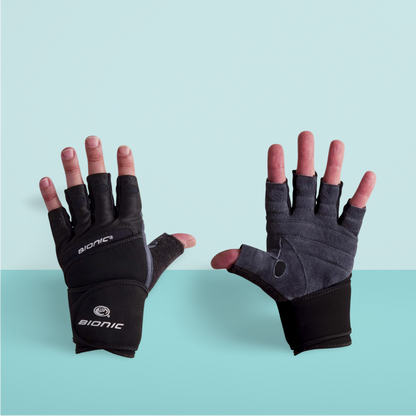 Bionic Mens Wrist Wrap Fitness Gloves (Pair of 2)