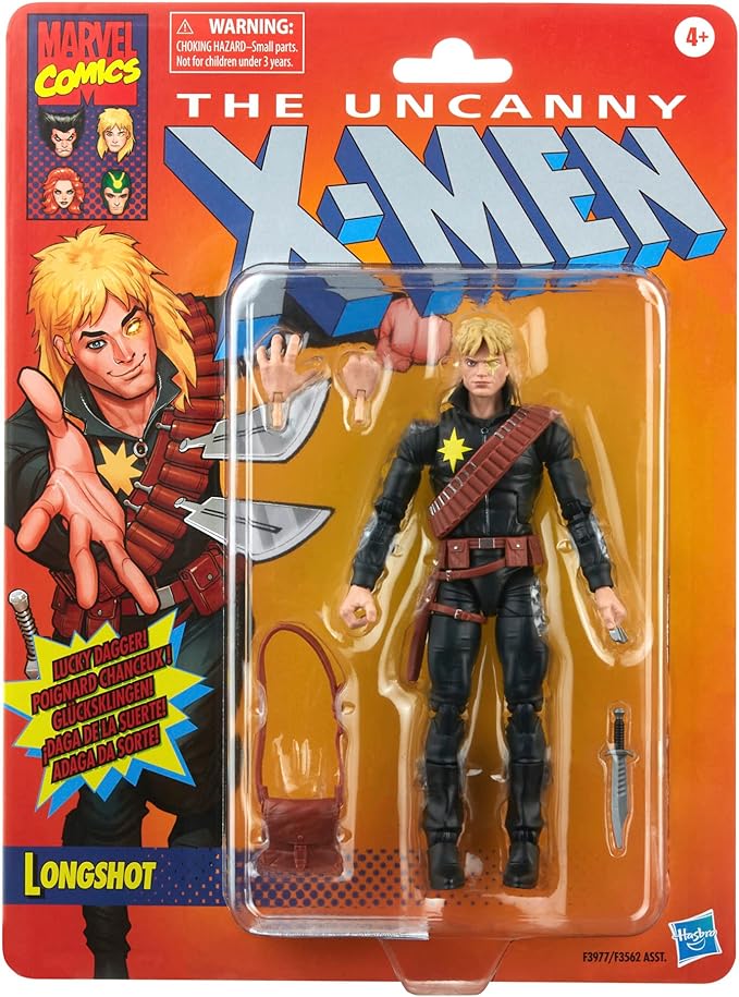 Marvel Legends Series X-Men Classic Longshot 6-inch Action Figure Toy, 4 Accessories