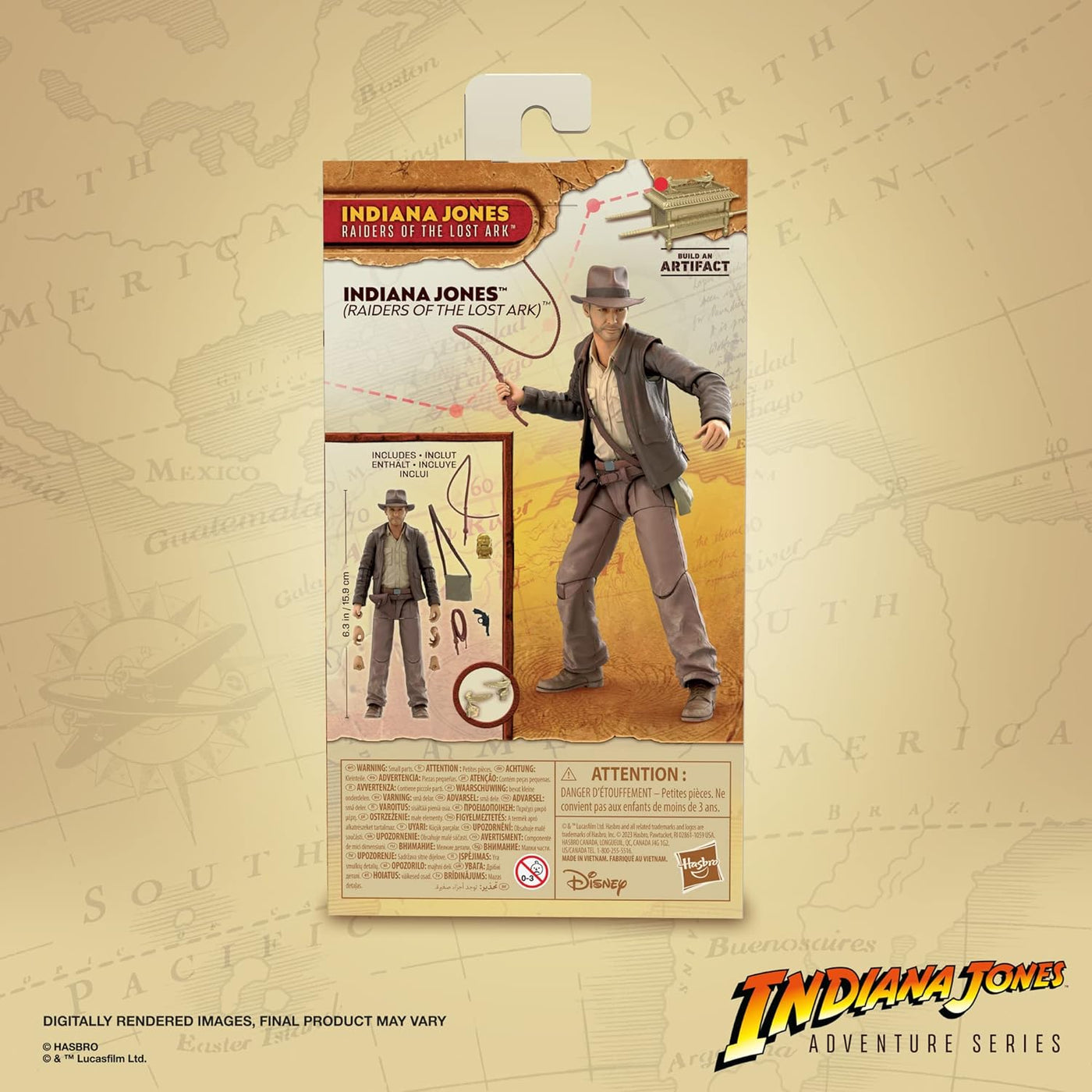 Indiana Jones Hasbro and The Raiders of The Lost Ark Adventure Series Toy, 6-inch Action Figures, Kids Ages 4 and Up