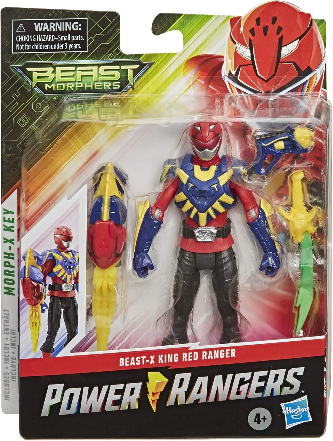 Power Rangers Beast Morphers Beast-X King Red Ranger 6-inch Action Figure Toy Inspired by The TV Show