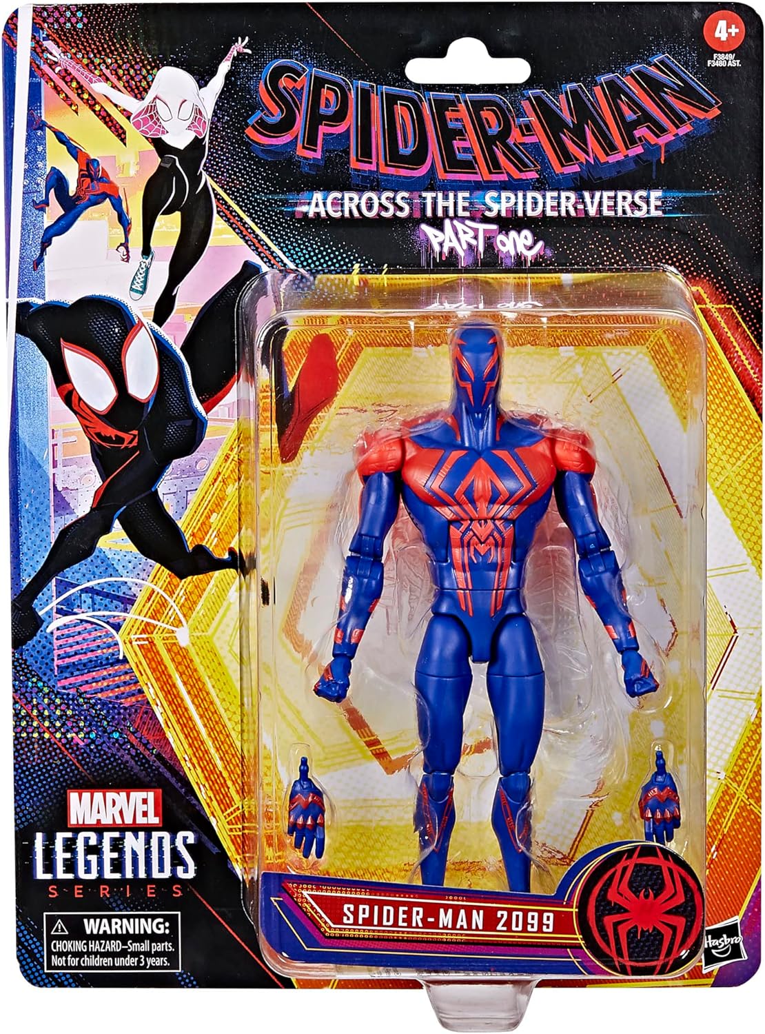 Marvel Legends Series Spider-Man: Across The Spider-Verse Spider-Man 2099 6-inch Action Figure Toy, 2 Accessories