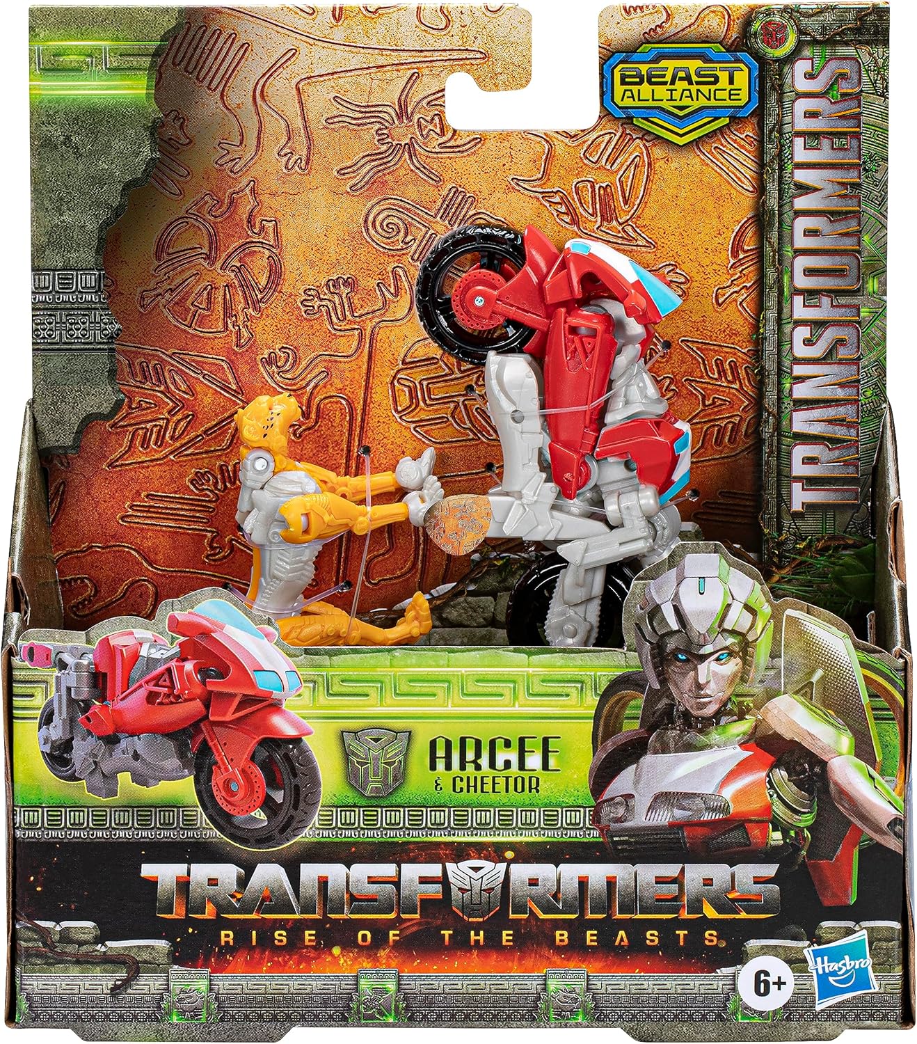 Transformers: Rise of The Beasts Movie Beast Alliance Beast Weaponizers 2-Pack Arcee & Cheetor Toys, Age 6 and Up, 5-inch